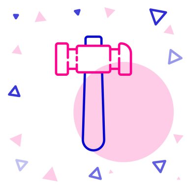 Çizgi Çekici simgesi beyaz arkaplanda izole edildi. Tamir için bir araç. Renkli taslak konsepti. Vektör İllüstrasyonu.