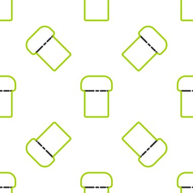 Paskalya pastası simgesi beyaz arka planda izole edilmiş kusursuz desen. Mutlu Paskalyalar. Vektör İllüstrasyonu.