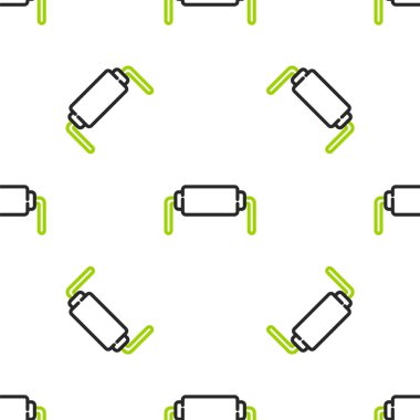 Hat direnci elektrik ikonu beyaz arka planda izole edilmiş pürüzsüz desen. Vektör İllüstrasyonu.