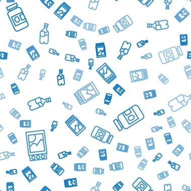 Açık kibrit kutusu, kibrit kutusu, ilaç şişesi, hap ve marihuana içmek için nargile. Vektör.