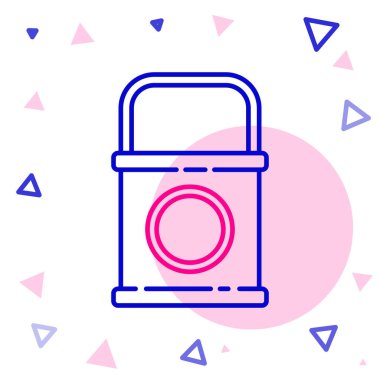 Beyaz arkaplanda çizgi boyası simgesi izole edildi. Renkli taslak konsepti. Vektör İllüstrasyonu.