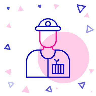 Hat Tesisatçı simgesi beyaz arkaplanda izole edildi. Renkli taslak konsepti. Vektör İllüstrasyonu.