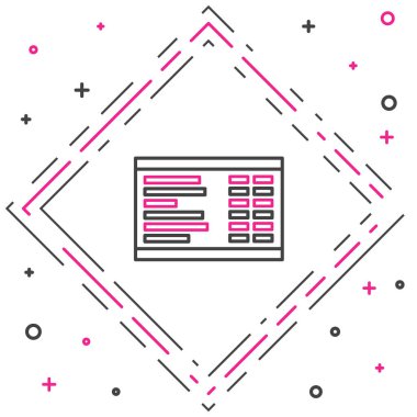 Line Havaalanı tahta simgesi beyaz arkaplanda izole edildi. Mekanik skor tabelası. Havaalanındaki reklam panosundaki uçuş bilgileri. Renkli taslak konsepti. Vektör İllüstrasyonu.