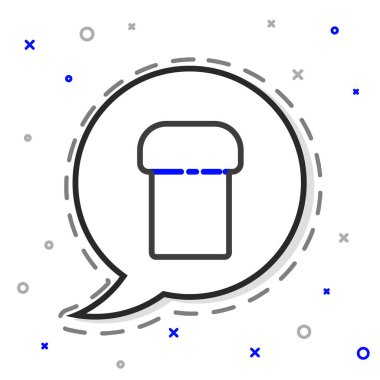 Beyaz arkaplanda izole edilmiş Paskalya pastası simgesi. Mutlu Paskalyalar. Renkli taslak konsepti. Vektör İllüstrasyonu.