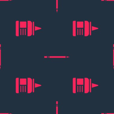 Yapıştırıcı ve Kalem 'i silgisiz desen ile ayarla. Vektör.