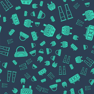 Kol saatini, koltuk değneklerini ya da koltuk değneklerini, spor çantasını ve Hokey mekanik skorbordunu pürüzsüz bir modda ayarla. Vektör.