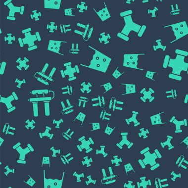 Cam 'i suyla, endüstriyel metalik boruyla, su filtresiyle ve endüstriyel metalik boruyla kusursuz desenlere ayarlayın. Vektör.