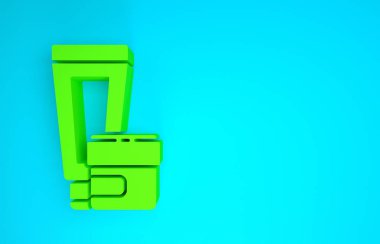 Yeşil Krem ya da losyon kozmetik tüp ikonu mavi arka planda izole edilmiş. Erkekler için vücut bakım ürünleri. Minimalizm kavramı. 3d illüstrasyon 3B canlandırma