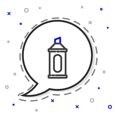 Satır İşaretleyici kalem simgesi beyaz arkaplanda izole edildi. Renkli taslak konsepti. Vektör İllüstrasyonu.