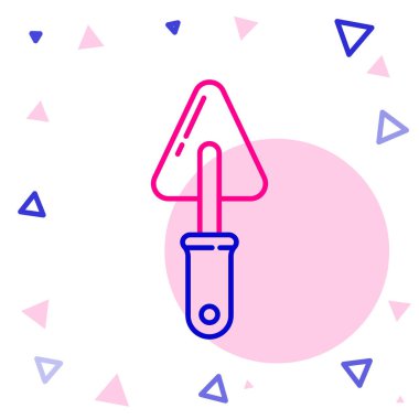 Çizgi Trowel simgesi beyaz arkaplanda izole edildi. Renkli taslak konsepti. Vektör İllüstrasyonu.