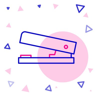 Hat Ofisi zımba simgesi beyaz arkaplanda izole edildi. Zımba, zımba, kağıt, karton, ofis malzemeleri. Renkli taslak konsepti. Vektör İllüstrasyonu.