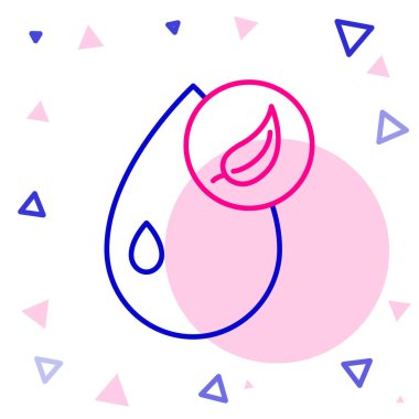 Biyolojik yakıt ikonu beyaz arka planda izole edildi. Çevre biyografisi. Yeşil çevre ve geri dönüşüm. Renkli taslak konsepti. Vektör İllüstrasyonu.