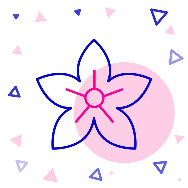 Ligne Icône Fleur Lotus Isolé Sur Fond Blanc Concept Contour — Image vectorielle