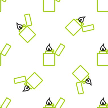 Çizgi Açık simgesi beyaz arkaplanda izole edilmiş kusursuz desen. Vektör İllüstrasyonu