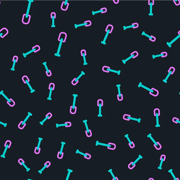 Çizgi küreği simgesi siyah arkaplanda izole edilmiş. Bahçe aletleri. Bahçecilik, tarım, çiftçilik aleti. Vektör İllüstrasyonu