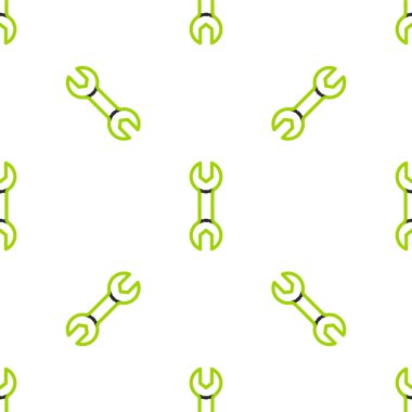 Çizgi Anahtarı simgesi beyaz arkaplanda izole edilmiş pürüzsüz desen. Vektör İllüstrasyonu