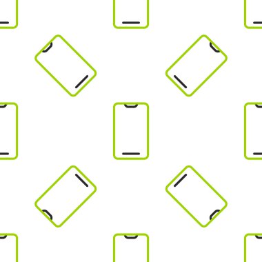 Hat Smartphone, cep telefonu simgesi beyaz arka planda izole edilmiş pürüzsüz desen. Vektör İllüstrasyonu