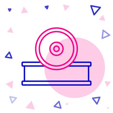 Otolaryngological baş yansıtıcı simgesi beyaz arkaplanda izole edildi. Hastanın kulağını, boğazını ve burnunu incelemek için ekipman. Renkli taslak konsepti. Vektör İllüstrasyonu