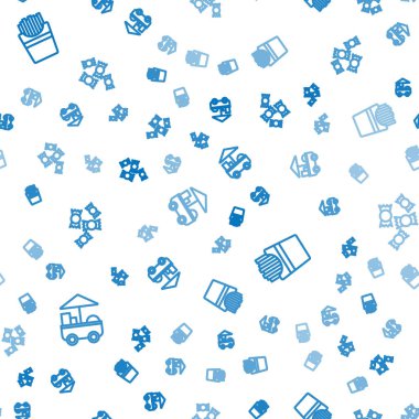 Sıra Fast Street yemek arabası, patates kızartması kutuda ve Candy 'nin kusursuz bir düzeni var. Vektör