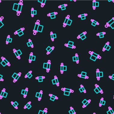 Satır Kararnamesi, kağıt, parşömen, parşömen simgesi siyah arkaplanda izole edilmiş kusursuz desen. Çin parşömeni. Vektör İllüstrasyonu.