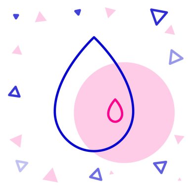 Yağ bırakma simgesi beyaz arkaplanda izole edildi. Renkli taslak konsepti. Vektör İllüstrasyonu.