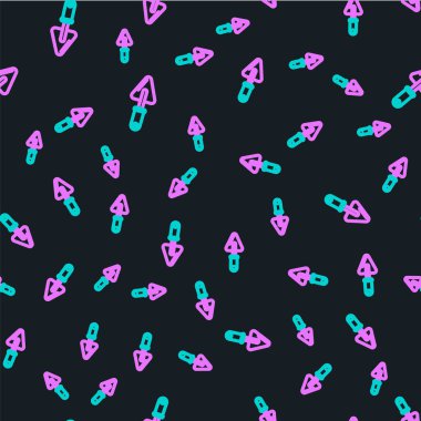 Çizgi Trowel simgesi siyah arkaplanda izole edilmiş. Vektör İllüstrasyonu.