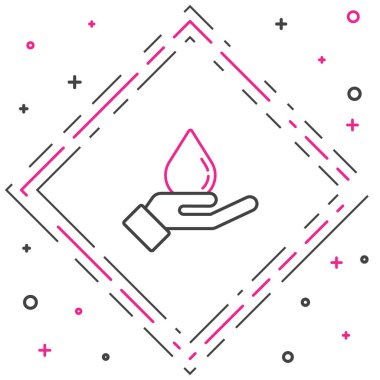 Beyaz arka planda izole edilmiş sabun ikonuyla el yıkama. Virüs ve bakterileri önlemek için ellerini sabunla yıkıyorsun. Renkli taslak konsepti. Vektör İllüstrasyonu.