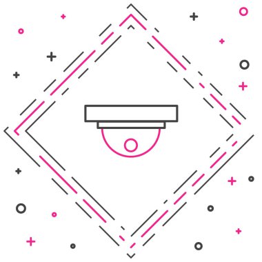 Çizgi Hareket algılayıcı simgesi beyaz arkaplanda izole edildi. Renkli taslak konsepti. Vektör İllüstrasyonu.