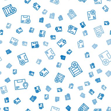 Çizgi konumunu karton kutu, tahta ve silme ve karton ile kusursuz desen üzerine ayarlayın. Vektör.