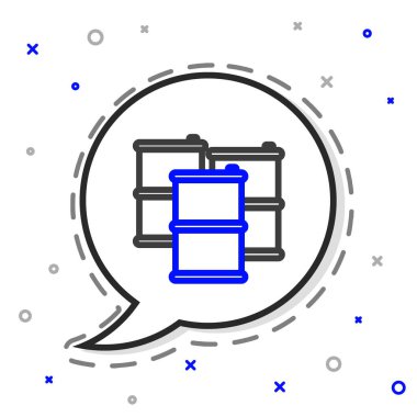 Varil yağı ikonu beyaz arkaplanda izole edildi. Renkli taslak konsepti. Vektör İllüstrasyonu.