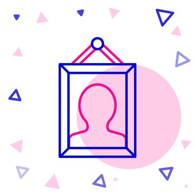 Çizgi Resim simgesi beyaz arkaplanda izole edildi. Renkli taslak konsepti. Vektör İllüstrasyonu.