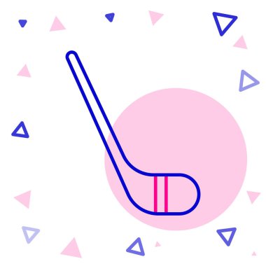 Buz hokeyi sopaları beyaz arka planda izole edilmiş. Renkli taslak konsepti. Vektör İllüstrasyonu.