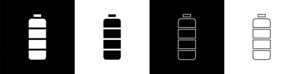 Establecer Icono Del Indicador Nivel Carga Batería Aislado Fondo Blanco — Archivo Imágenes Vectoriales