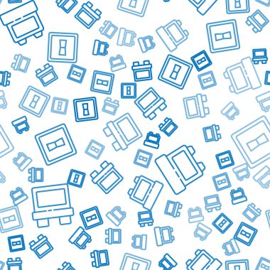 Hattı, fünyeyi ve elektrik şalterini kusursuz şablona ayarla. Vektör.