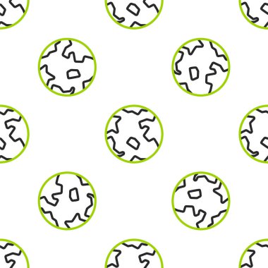 Line Worldwide simgesi beyaz arkaplanda izole edilmiş kusursuz desen. Yerküreye iğnele. Vektör İllüstrasyonu