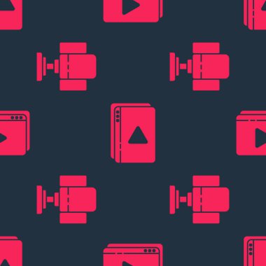 Yönetmen koltuğunu ayarlayın ve çevrimiçi video oynatın. Vektör