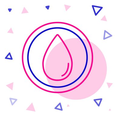 Çizgi Su bırakma simgesi beyaz arkaplanda izole edildi. Renkli taslak konsepti. Vektör İllüstrasyonu.