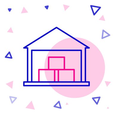 Hat Deposu simgesi beyaz arkaplanda izole edildi. Renkli taslak konsepti. Vektör İllüstrasyonu.