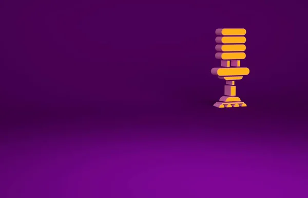 Icono Silla Oficina Naranja Aislado Sobre Fondo Púrpura Concepto Minimalista —  Fotos de Stock