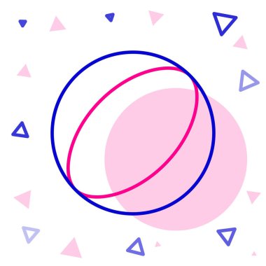 Line Beach top ikonu beyaz arkaplanda izole edildi. Renkli taslak konsepti. Vektör İllüstrasyonu.