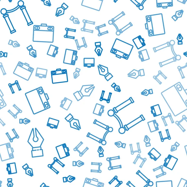 Dolma kalem ucunu ayarla, tabloların sergilenmesi ve kusursuz desen üzerine grafiksel tablet. Vektör.