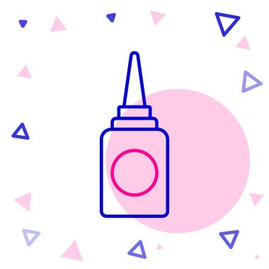 Beyaz arka planda izole edilmiş çizgi burun spreyi ikonu. Renkli taslak konsepti. Vektör İllüstrasyonu.