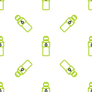 Su ikonu çizgisi beyaz arka planda izole edilmiş. Soda su içme tabelası. Vektör İllüstrasyonu.