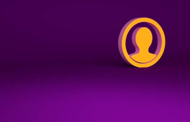 Mor arkaplanda izole edilmiş bir hesap ekran simgesi oluştur. Minimalizm kavramı. 3d illüstrasyon 3B canlandırma