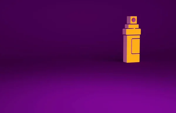 Icône parfum orange isolé sur fond violet. Concept de minimalisme. Illustration 3D rendu 3D — Photo