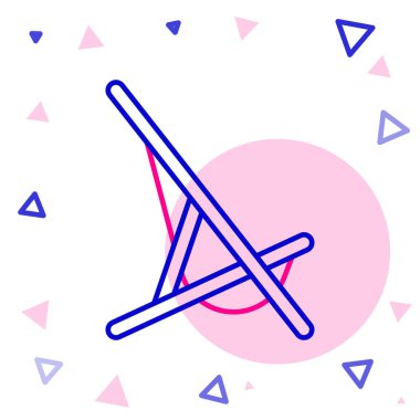 Güneş yatağı simgesi beyaz arkaplanda izole edildi. Renkli taslak konsepti. Vektör İllüstrasyonu.