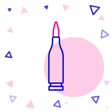 Beyaz arkaplanda çizgi kurşun simgesi izole edildi. Renkli taslak konsepti. Vektör İllüstrasyonu.