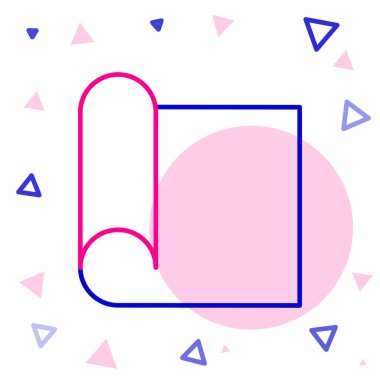 Mühendislik simgesi için çizgi çizelgesi kağıdı beyaz arkaplanda izole edildi. Renkli taslak konsepti. Vektör İllüstrasyonu.