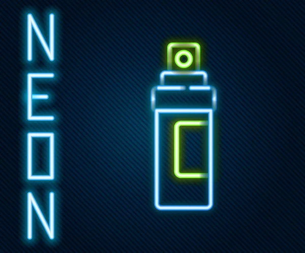 Glödande Neon Line Parfym Ikon Isolerad Svart Bakgrund Färgstarkt Skisskoncept — Stock vektor