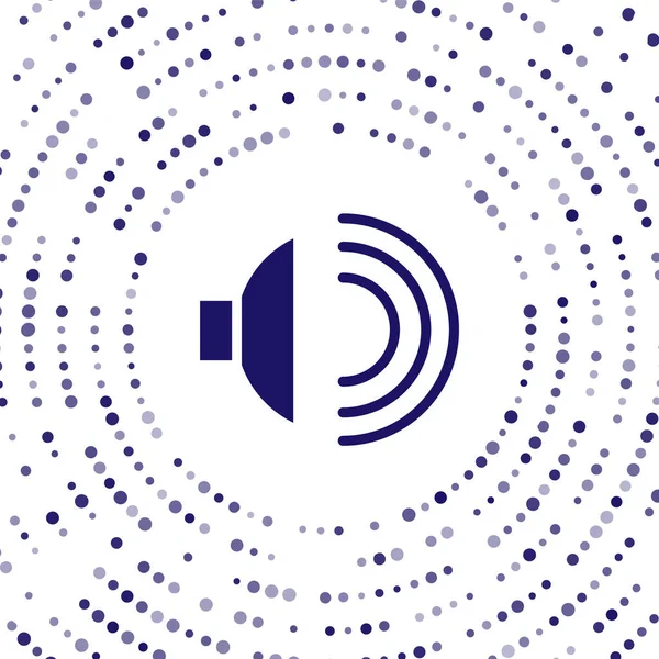 Volumen Del Altavoz Azul Símbolo Sonido Voz Audio Icono Música — Vector de stock